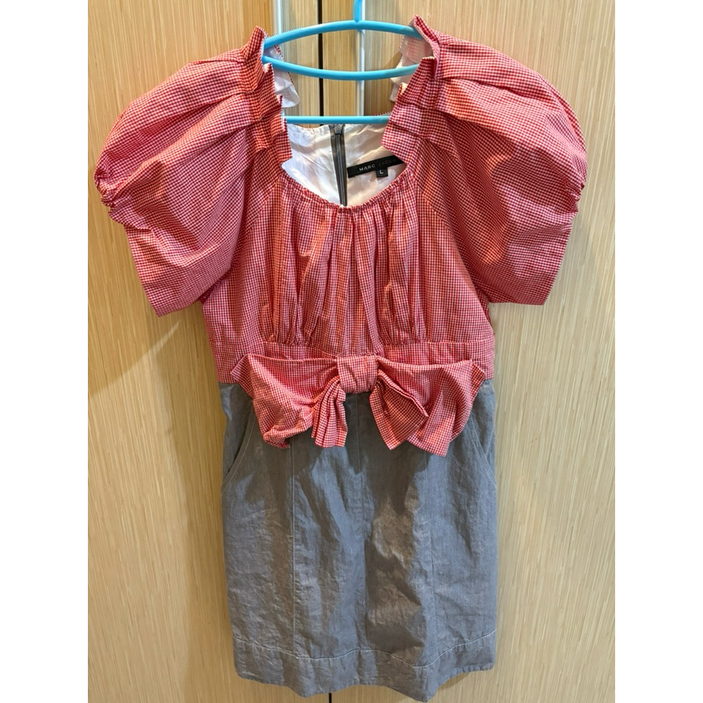 Preloved dress pendek lengan balon