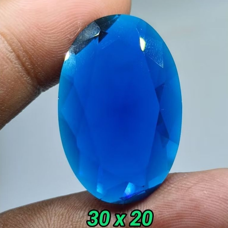 Batu Biru King Safir Cutting , Jumbo 30 x 20