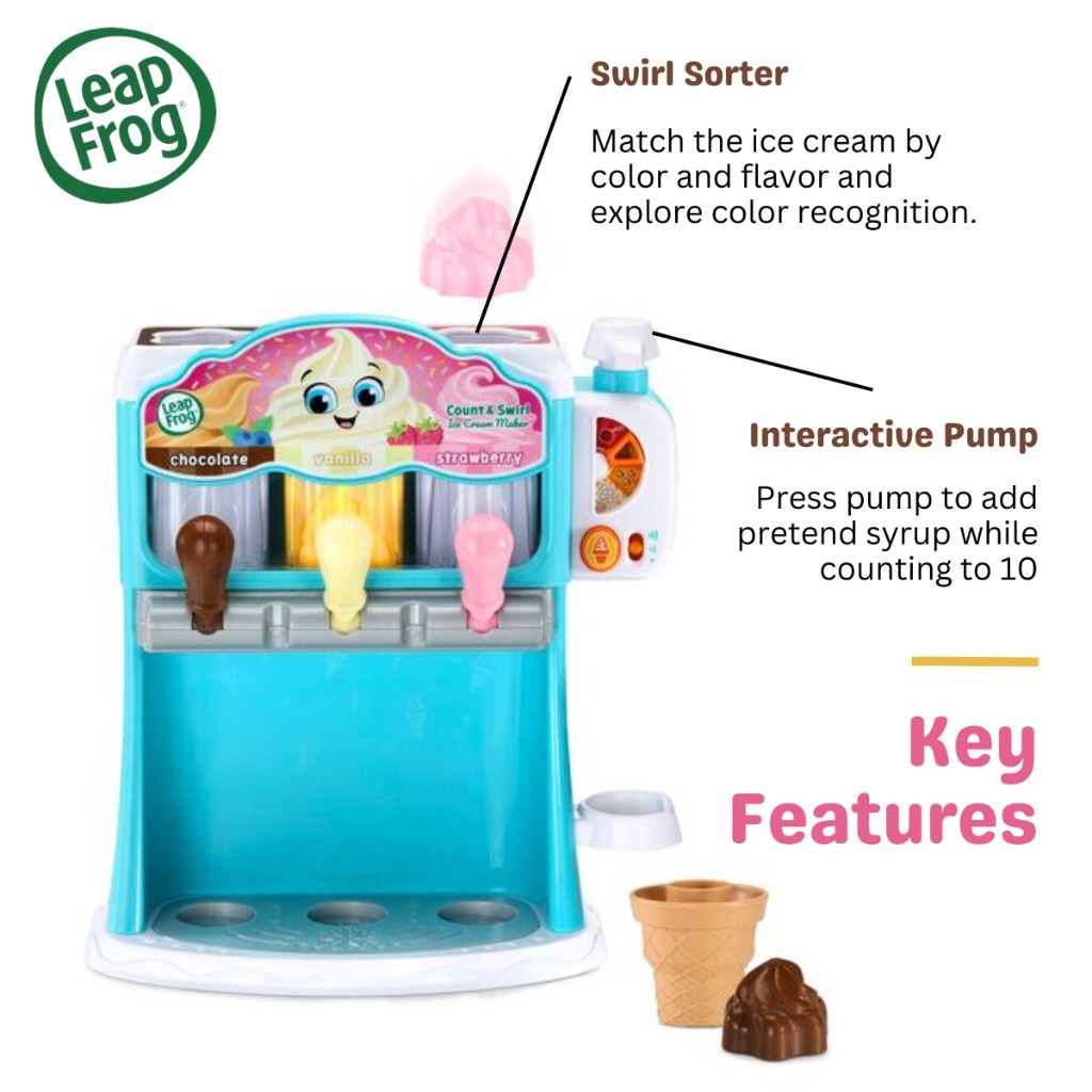 Promo Leapfrog Count & Swirl Ice Cream Maker Pretend Play