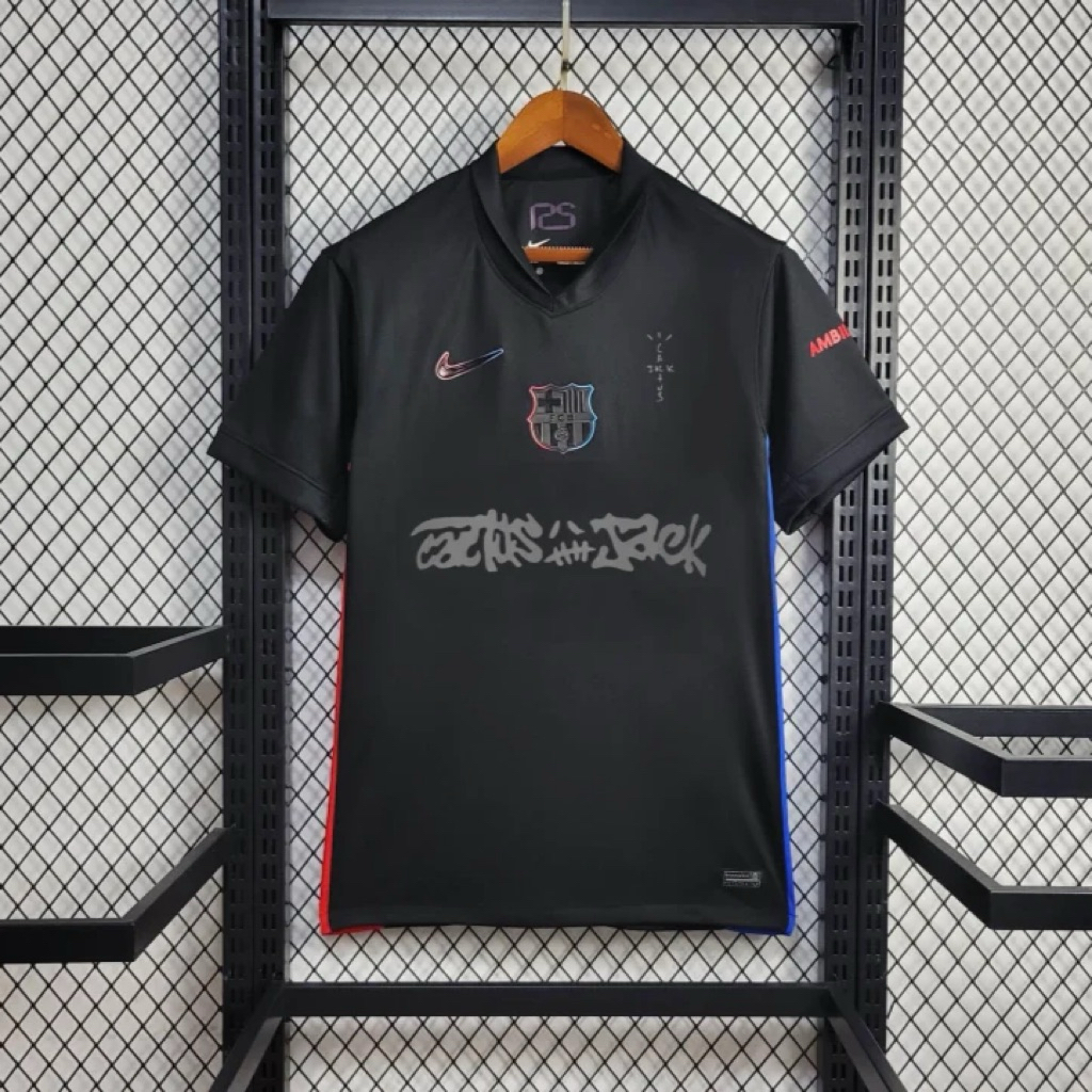 [FANS & PLAYER ISSUE] PREMlUM JERSEY BARCELONA AWAY HITAM NEW 2024-2025 PREMIUM GRADE AAA+