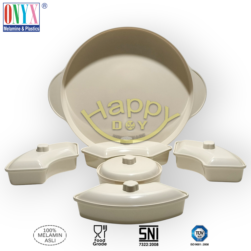 PARTY SET | SERVING SET | WADAH SAJI PRASMANAN BULAT SET MELAMIN 14IN