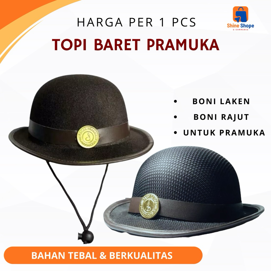 Topi Boni Pramuka / Topi Pramuka Bahan Laken PREMIUM Topi Boni Pramuka Wanita