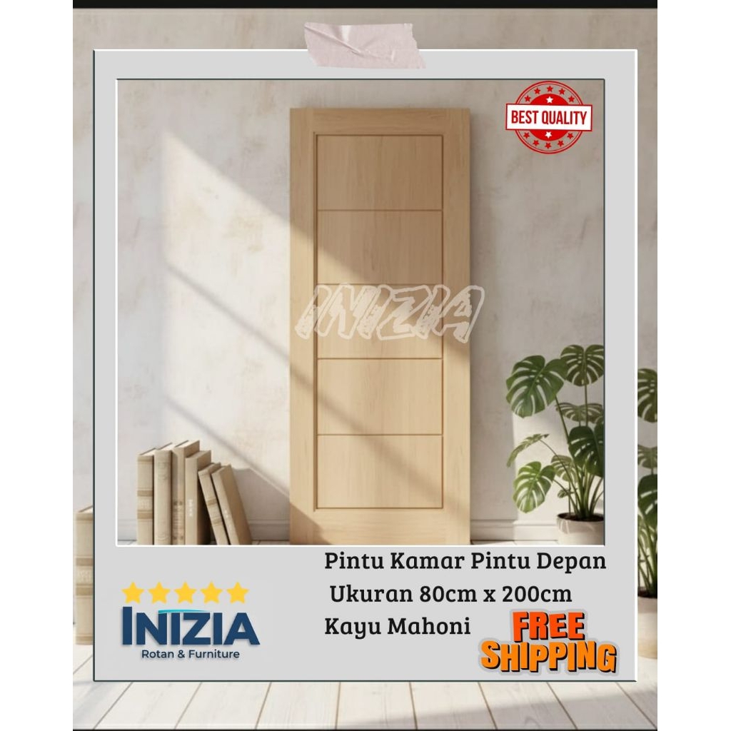 [ Termurah ] Pintu rumah kayu minimalis pintu utama pintu rumah kayu mahoni murah