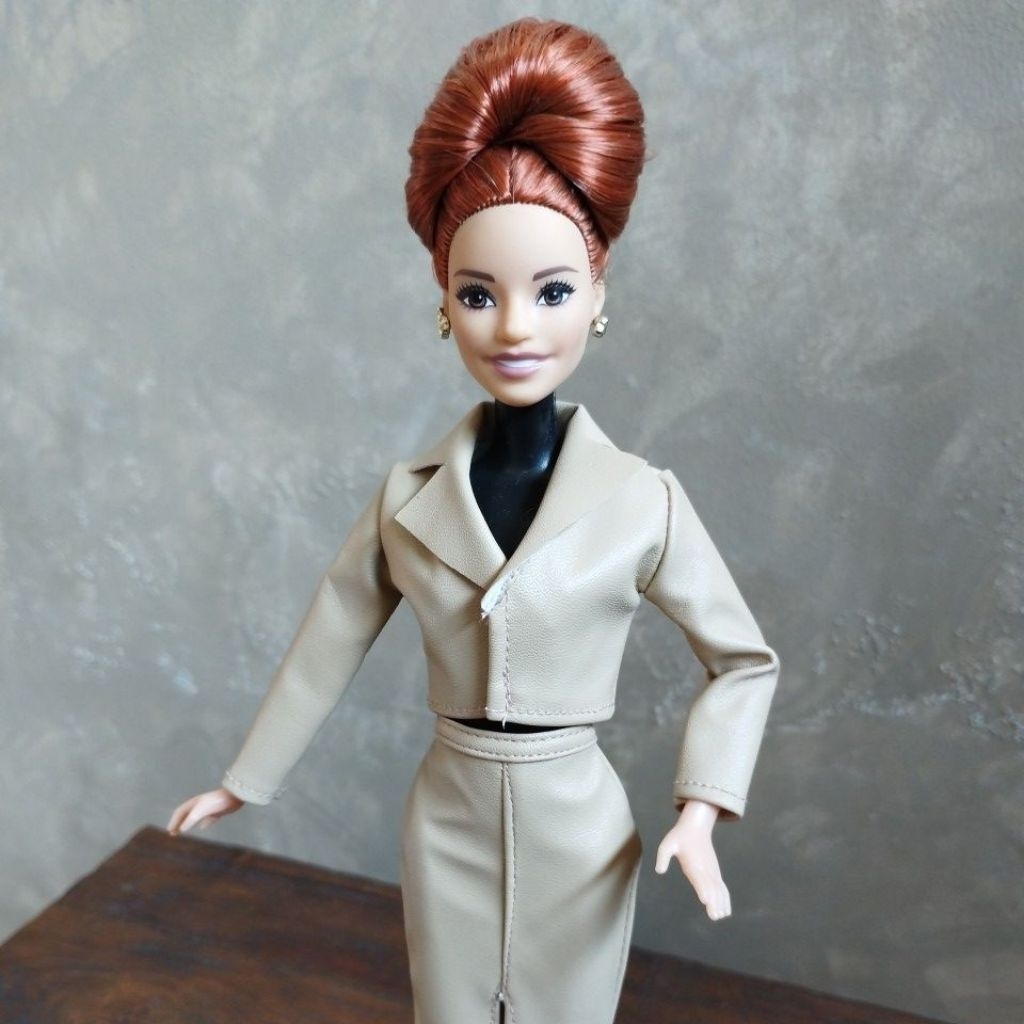 Barbie red ginger hair mix Disney evil queen Mattel body tangan artikulasi leher service