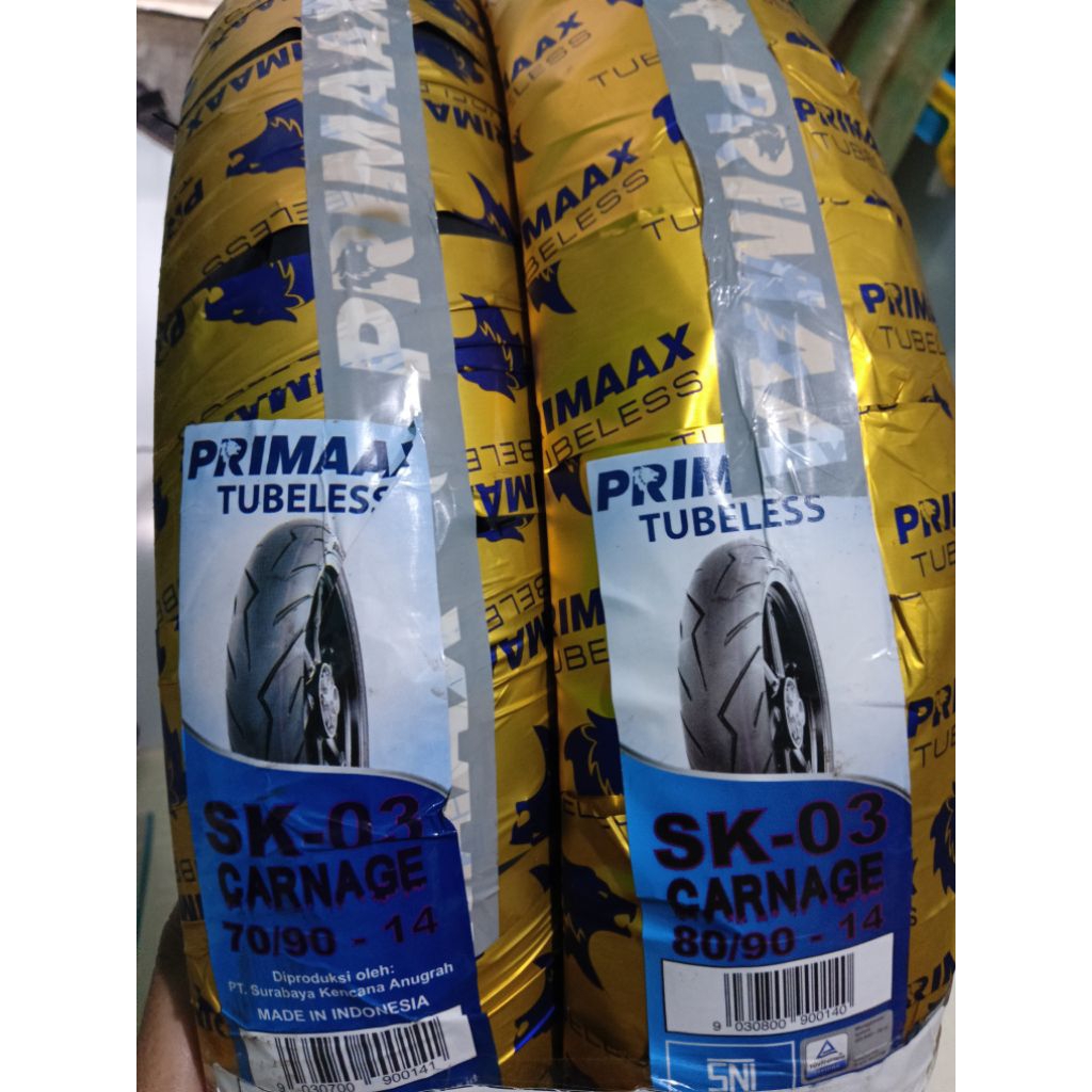ban luar primaax tubeless 70/90 80/90 ring 14