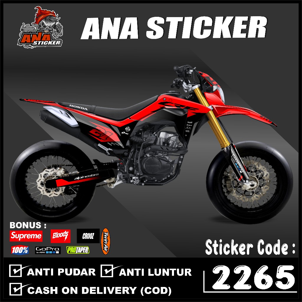 2265 Stiker decal motor Honda Crf 150 L Ceigo stiker crf fullbody bisa rekues nomor,nama
