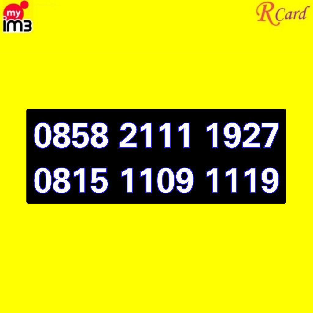 Perdana Nomor Cantik Indosat im3 Kwartet 1111 Tahun 2111 1927 1109 1119