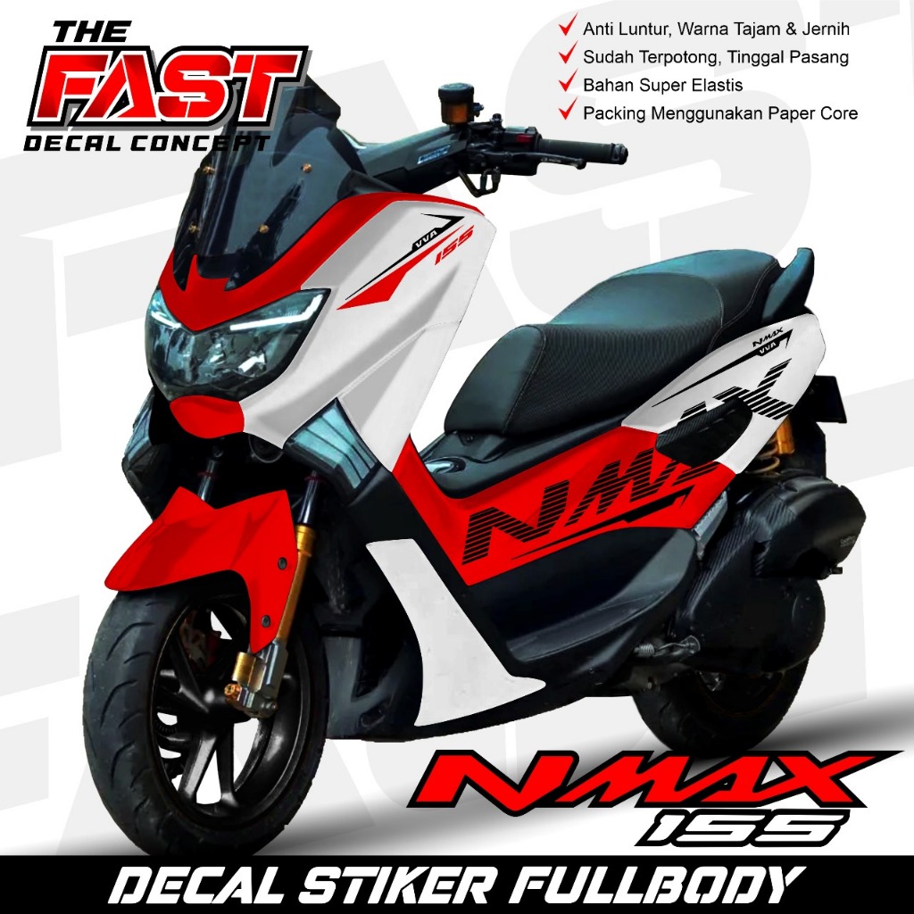 Stiker Decal Yamaha Nmax 155 Old Fullbody 2015-2019 Design Simpel Racing Kendaraan - Motorcycle