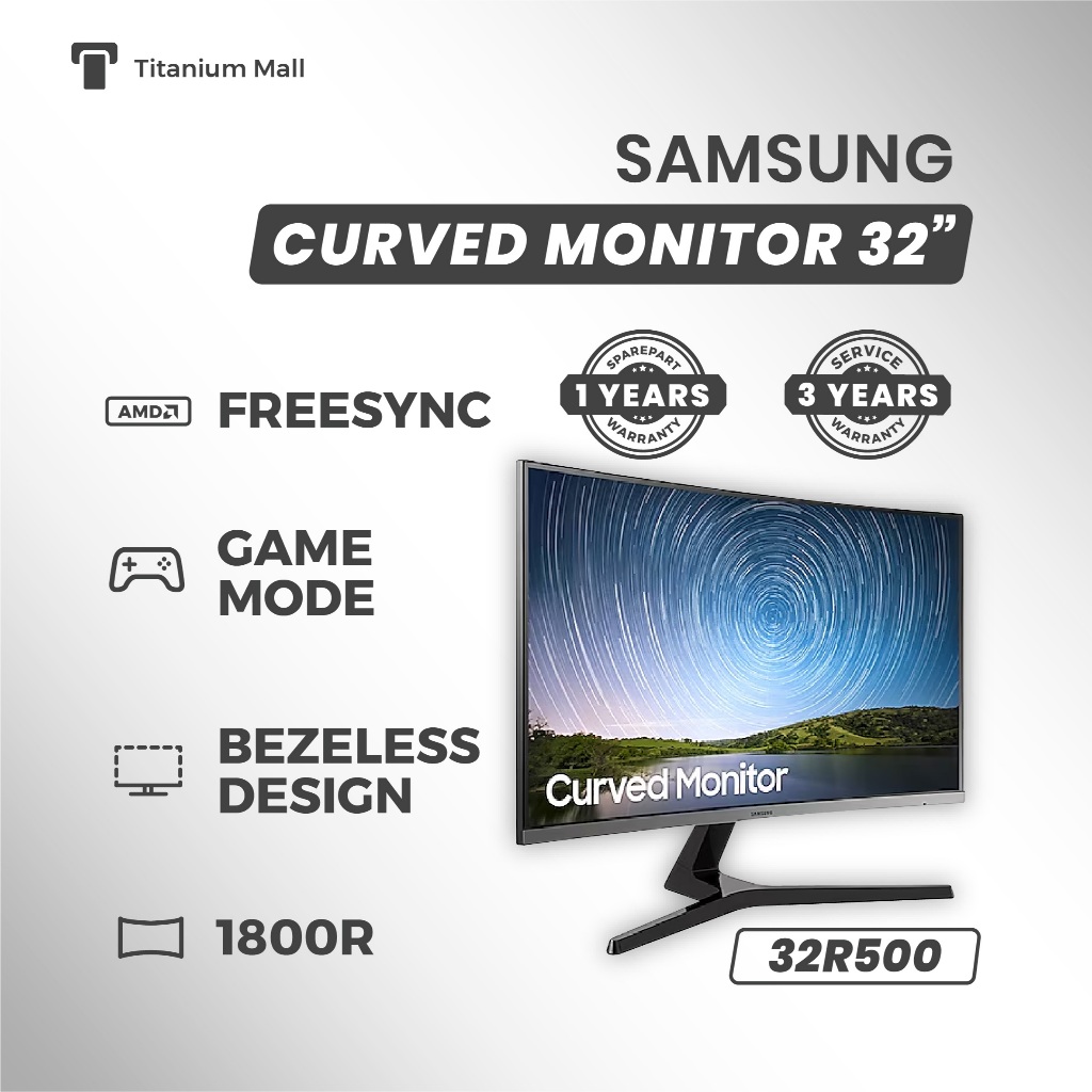 Monitor Samsung LC32R500FHEXXD CURVED 32" Layar Lengkung 32 Inch Full HD Tampilan Luas