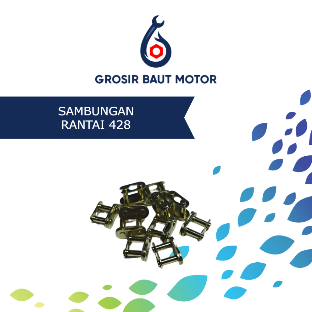 Sambungan Rantai Motor Gold 428 – Master Link Warna Emas Kuat & Tahan Karat
