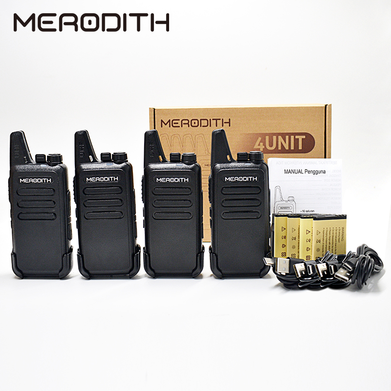MERODITH T20 Walkie Talkie 400-470MHZ 3-8KM 16 Channel Frekuensi yang sama dengan walkie-talkie WLN 