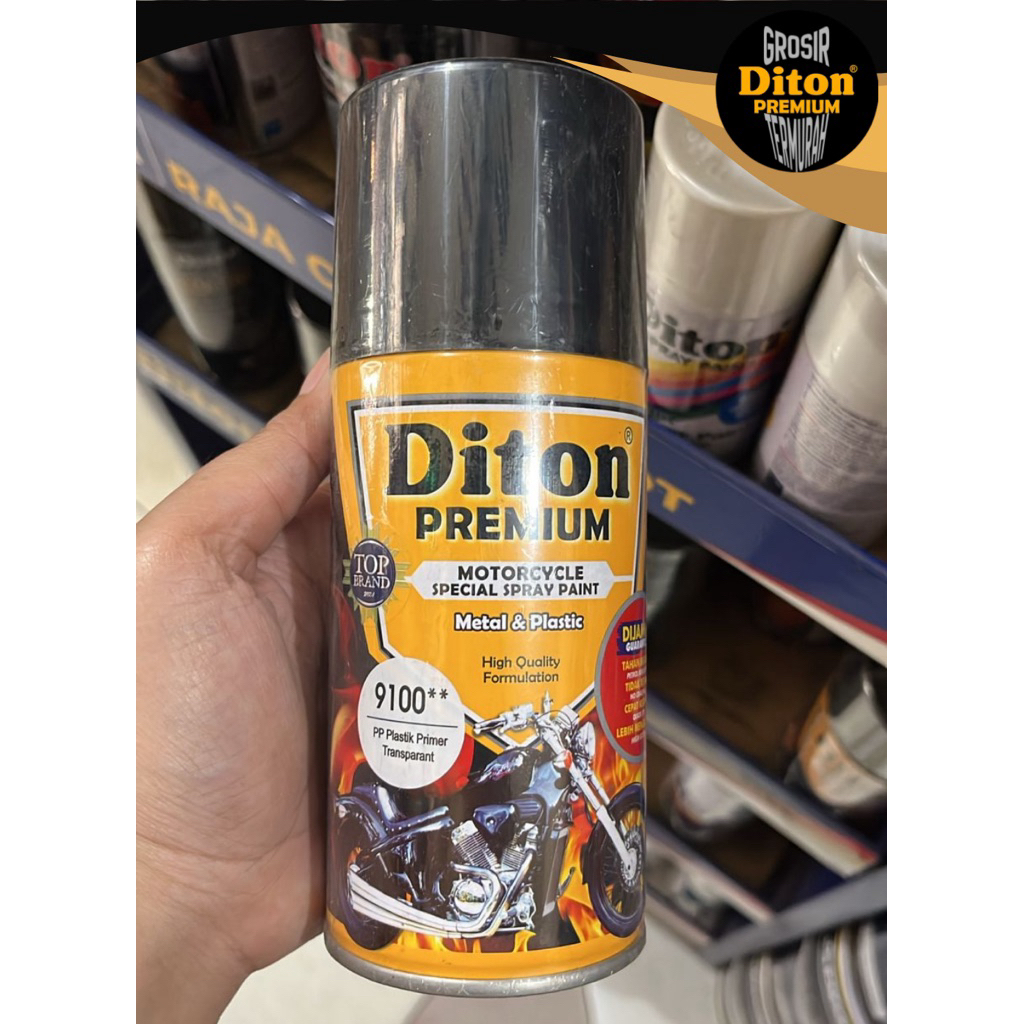 DITON PREMIUM - PP PLASTIK / PLASTIC PRIMER (TRANSPARANT) EPOXY (300cc) | Cat Semprot Motor Mobil Wa