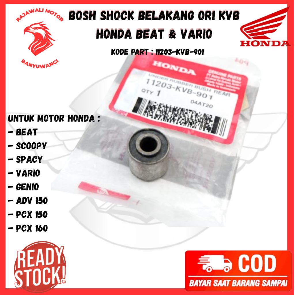 Bosh Shok Belakang Beat Ori - karet bosh shock belakang - Bos Shock Breaker Belakang Vario - KVB