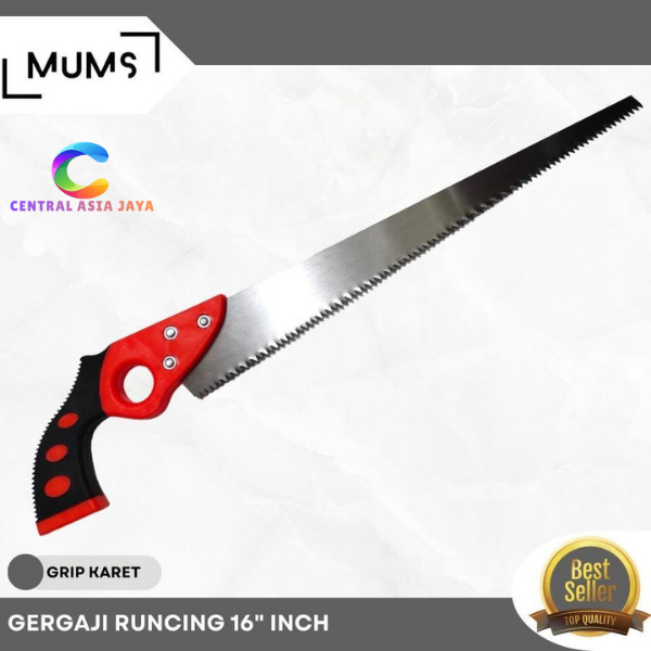 Gergaji Runcing Lancip Teflon Potong Kayu Triplek Kikir Mesin 16" Inch Gergaji Pemotong Ranting Daha