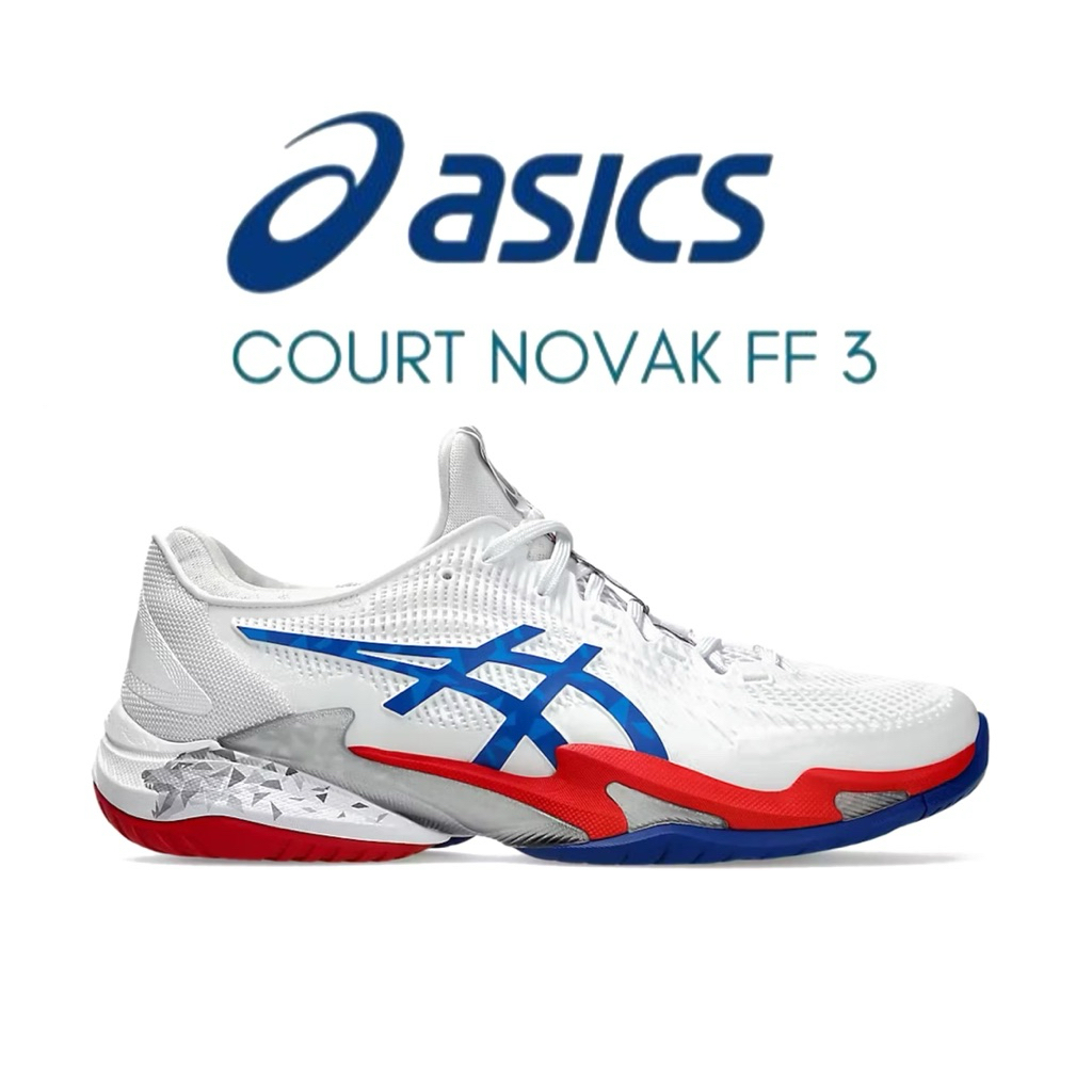 Sepatu Tenis Court Ff 3 Novak White/Asics Blue