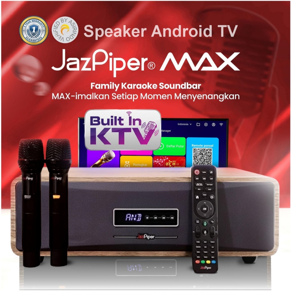 JazPiper MAX Family Karaoke Soundbar - Home karaoke