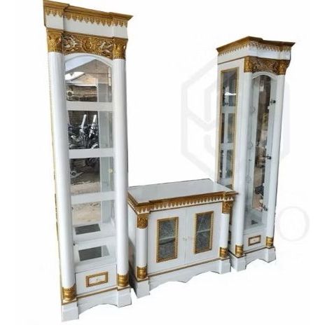 Lemari Hias TV Jati Ukir Jepara DUCO | Buffet TV Jati Murah Palembang