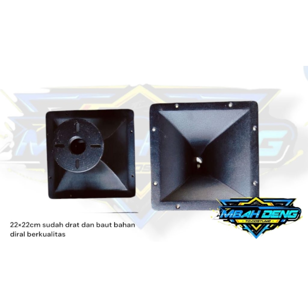 Horn/tweter/corong tweter 22×22 aluminium multi drat dan baut