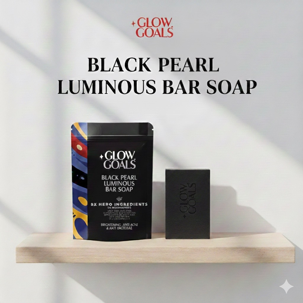 GLOW GOALS BLACK PEARL LUMINOUS BAR SOAP  READY STOCK By Krisjiana & Siti Badriah