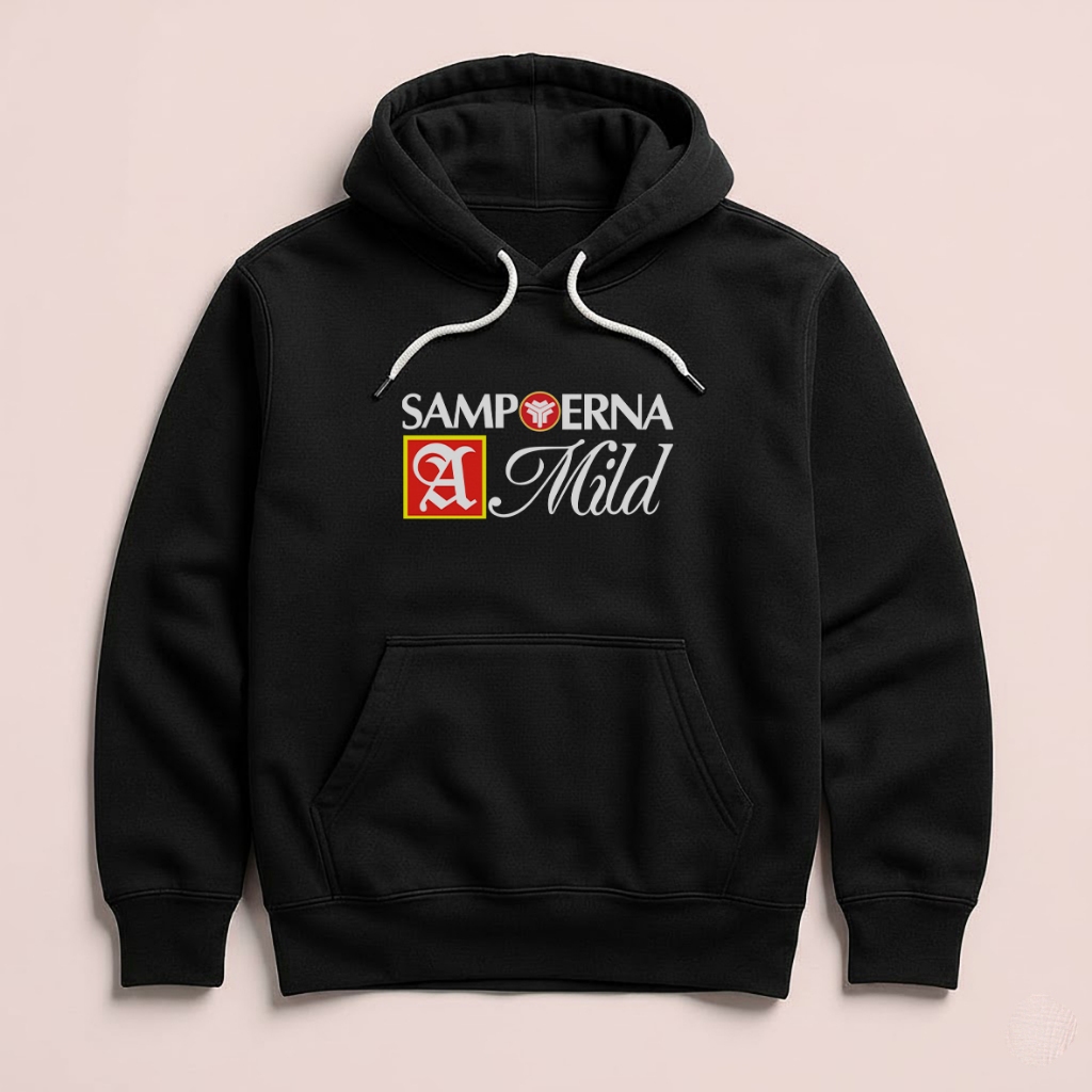Hoodie Sampoerna Mild Sweater Fleece Hoodie Black Hitam Cloth
