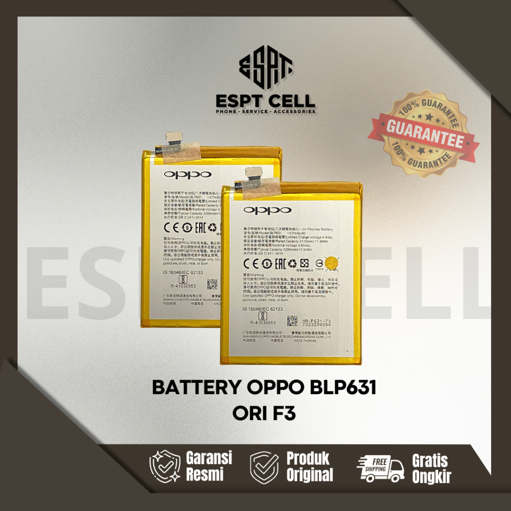 BATERAI BATRE OPPO BLP631 OPPO F3 - F5 ORIGINAL
