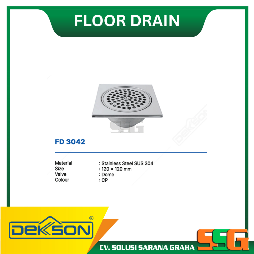 FLOOR DRAIN DEKKSON FD 3042 BR AFUR KAMAR MANDI ANTI BAU, ANTI SERANGGA, AWET DAN TAHAN LAMA