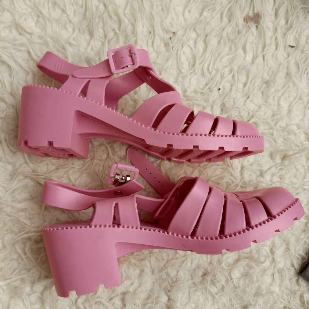 Melissa possession heels pink jelly sandal shoes size 37