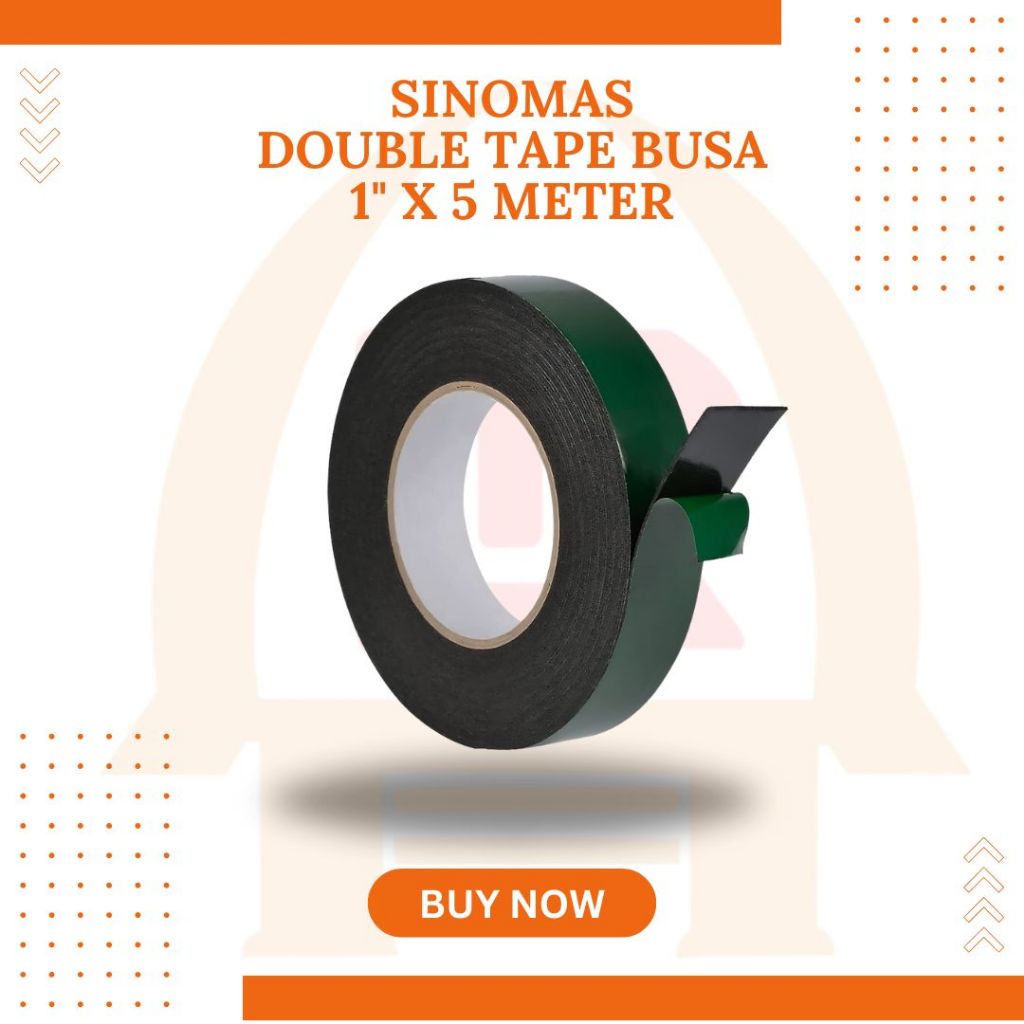 SINOMAS Double Tape Busa / Double Tape Foam Solatip 2 Sisi Dobel Tape 24MM X 5 METER GREEN