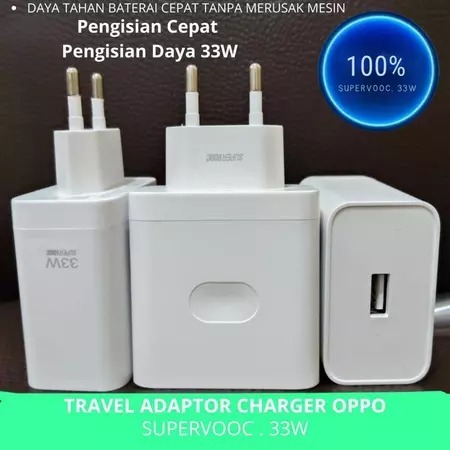 Kepala Charger 33W Fast Charging / Adaptor Batok Flash Charging Pengisian Daya Cepat