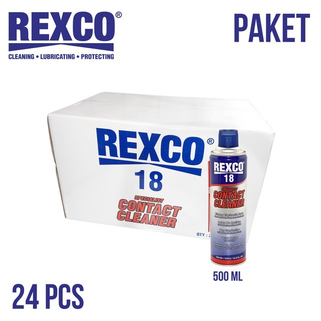 Rexco 18 Contact Cleaner 200ml&500ml (Harga Paket isi 24 Kaleng / 1 Dus)