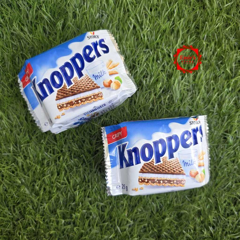 Wafer Knoppers | Wafer Coklat Hazelnut Knoppers 75 Gr (25 Gr x 3 Pc)