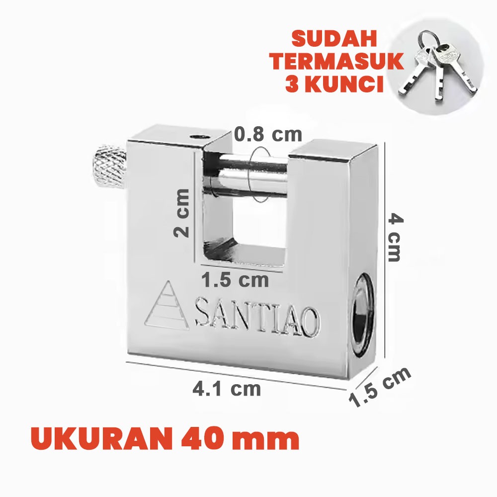 TKGR Kunci Gembok Panser/gembok anti maling/gembok maling anti potong