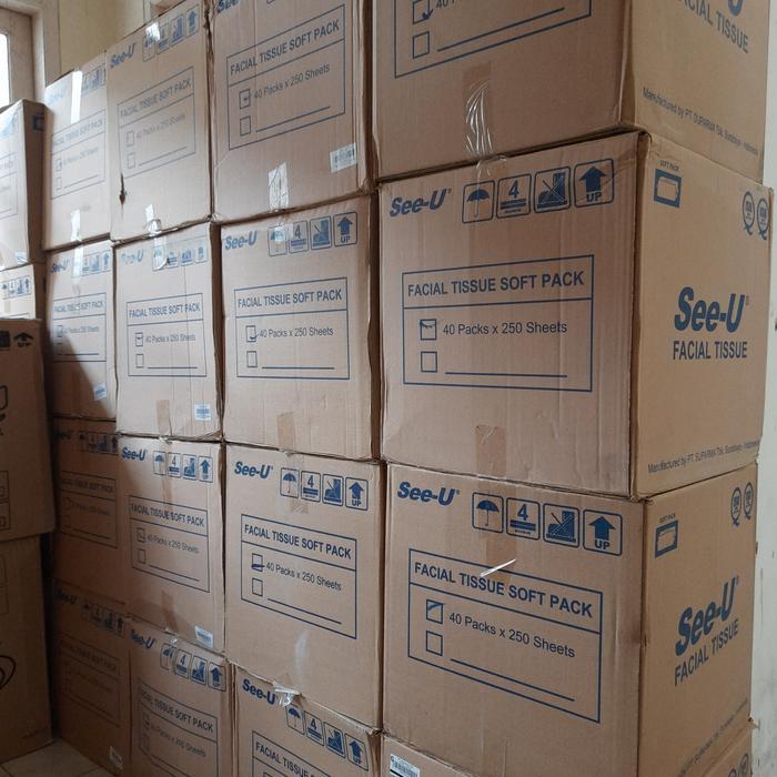 ngmh- Tissue/Tisu Facial See-U 250Sheets Dus-An (Nice/Paseo) Isi 40Pak/Dus