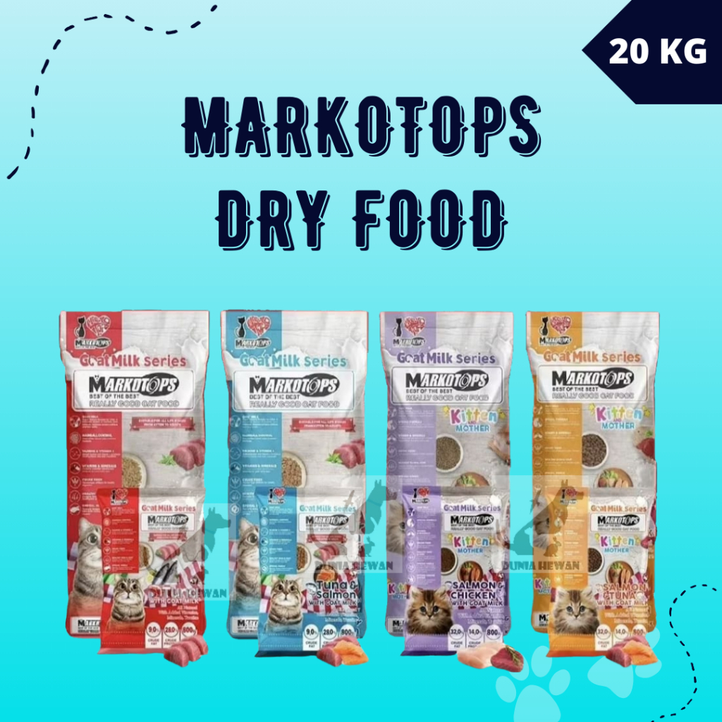 MAKANAN KUCING MARKOTOPS ADULT TUNA / TUNA SALMON KITTEN SALMON TUNA / SALMON CHICKEN 20KG 20 KG 20k