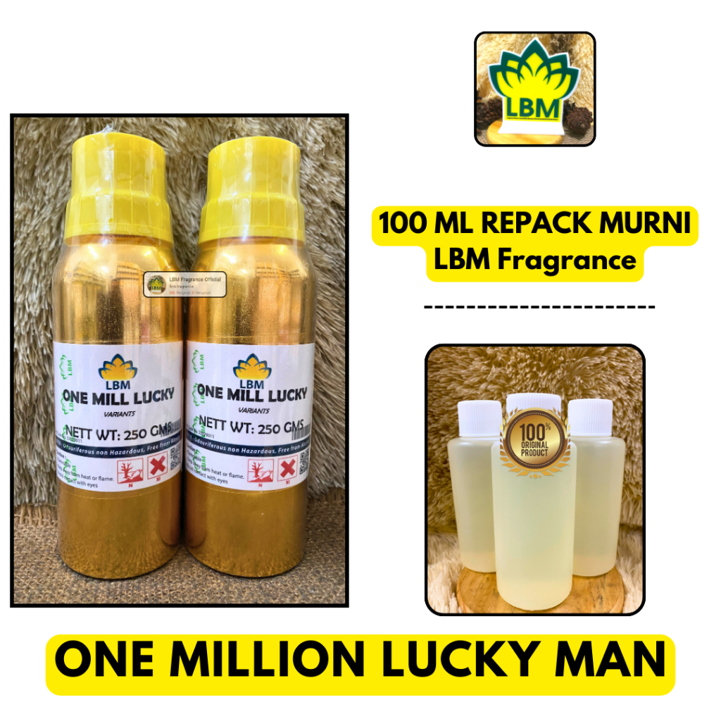 Bibit Parfum One Mill LUCKY Man Repack 100 ML MURNI LBM Fragrance