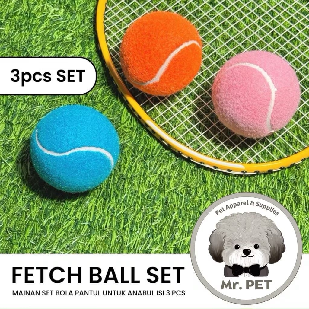 PAWPEEPOO FETCH BALL TOYS MAINAN BOLA ANJING DOG FETCH TRAINING BALL