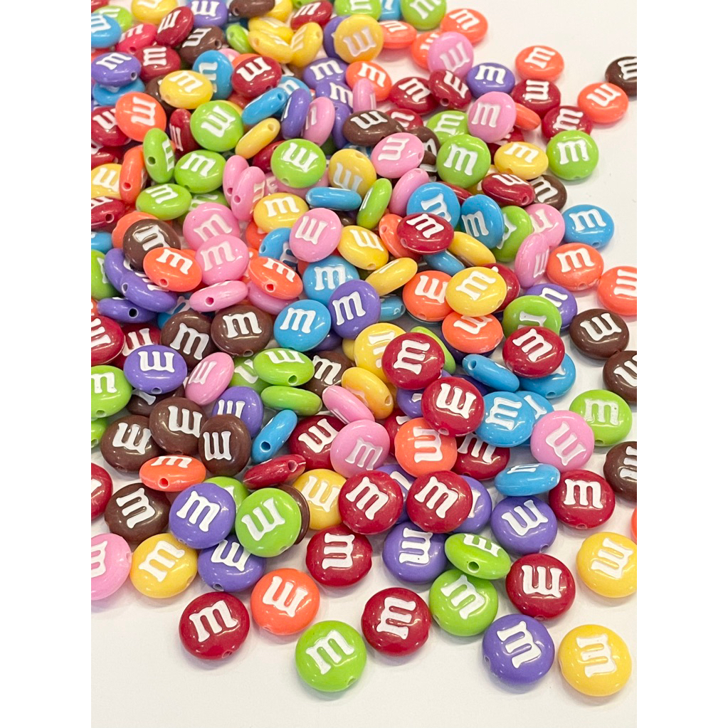 Manik Coklat MM 1,4cm / MnM Chocolate Beads Lubang Tembus