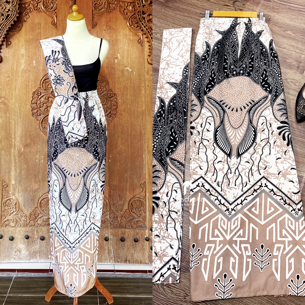 [NEW ARRIVAL] PRADIPTA BATIK - Rok Kebaya Modern Motif KAMANDAKA Warna Rose Gold Rok Batik Span Bawa