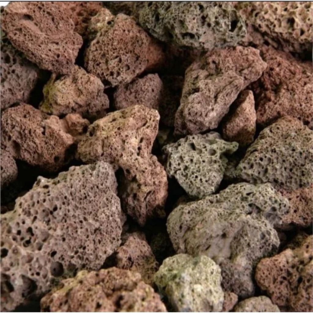 Batu Lavarock 1 Kg Aquarium Aquascape, Lava rock Media Filter Hardscape Air Terjun Aquascape