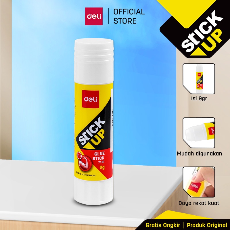 Deli Glue Stick / Lem Kertas Batangan 9 gr Daya Rekat Kuat Mudah Digunakan E7101
