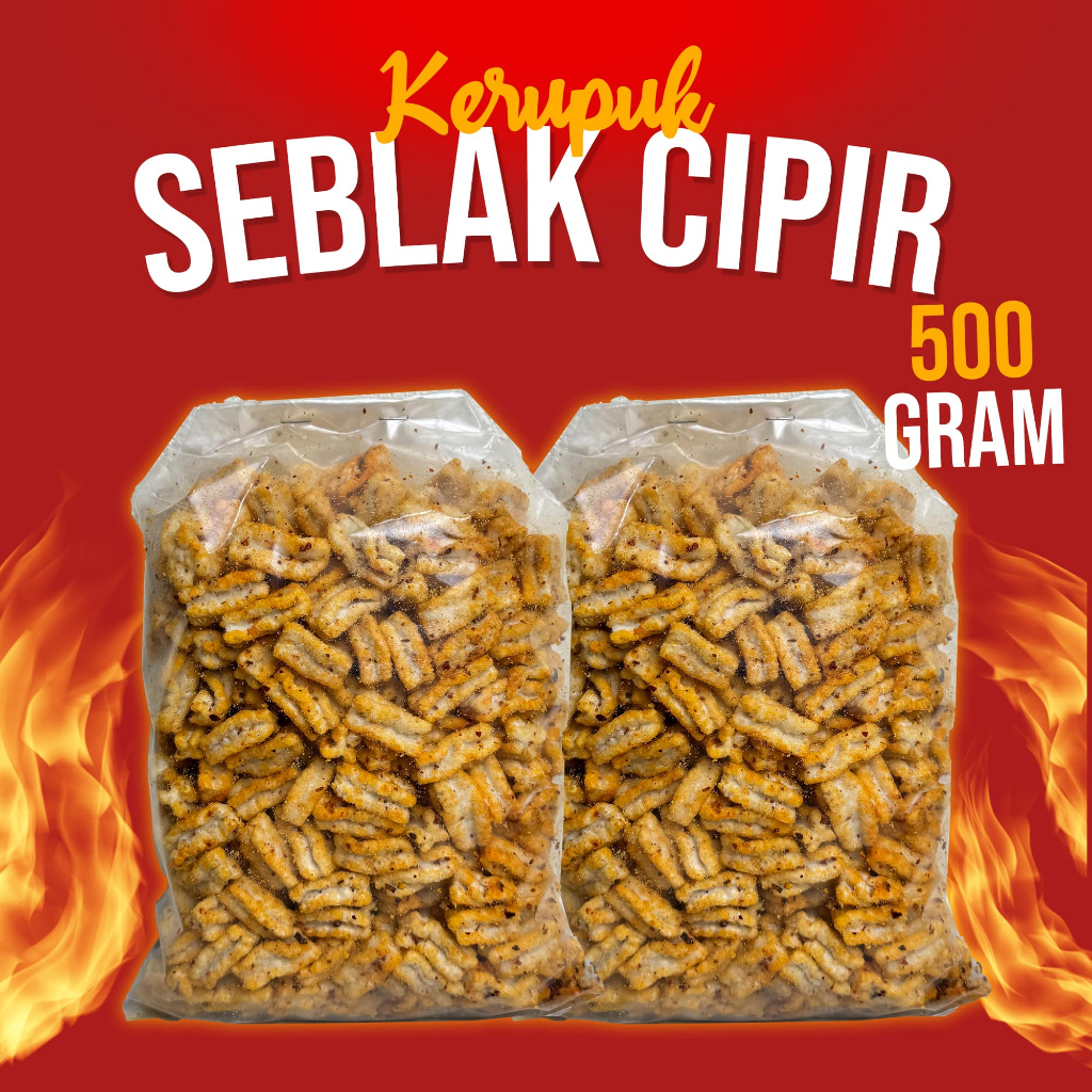 500 Gram Kerupuk Seblak Cipir Makanan Ringan Gurih – Snack Pedas Kriuk Mantap