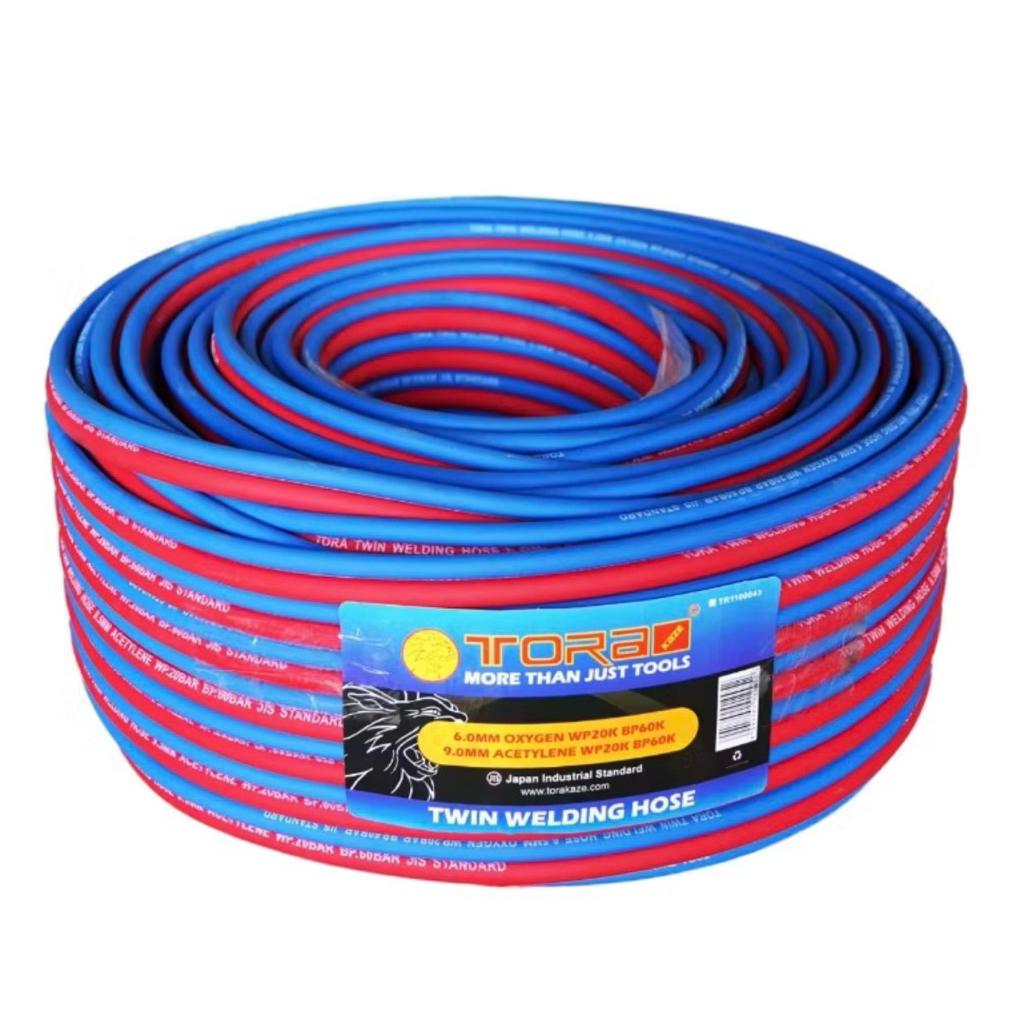 Selang blender las TORA selang las double gas lpg oxygen selang twin hose blander las karbid