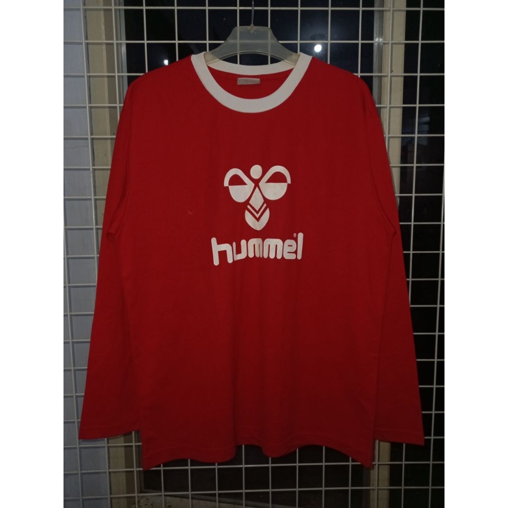 JERSEY ORIGINAL HUMMEL RETRO/VINTAGE HUMMEL MERAH/RED LONG SLEEVE/LENGAN PANJANG