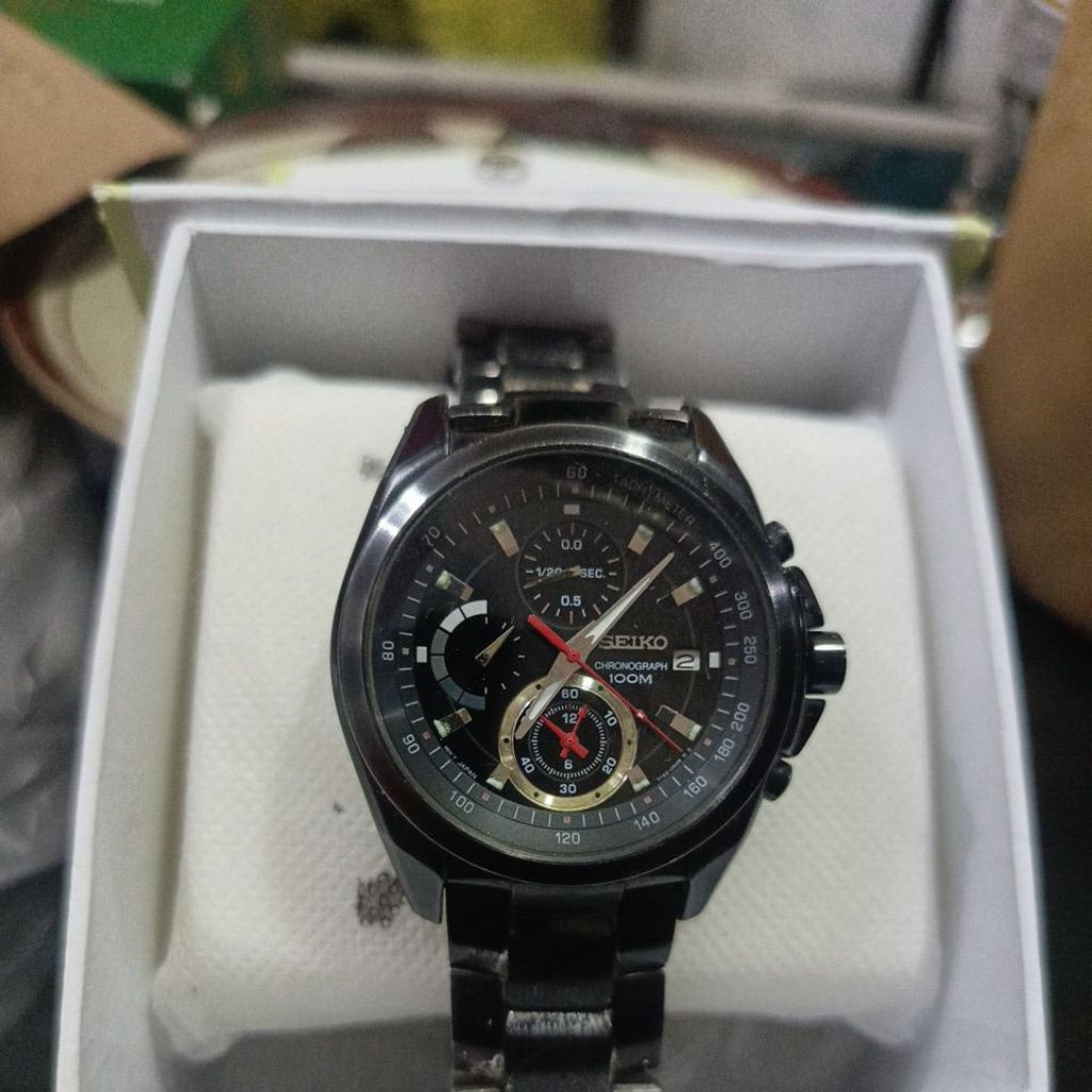 jam tangan Chronograph seiko preloved second bekas