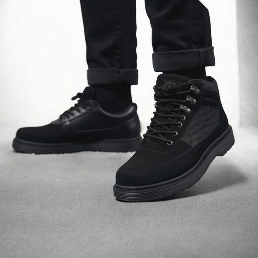 MAGNUM BLACK Sepatu Boots Casual Formal Hitam Pria Suede