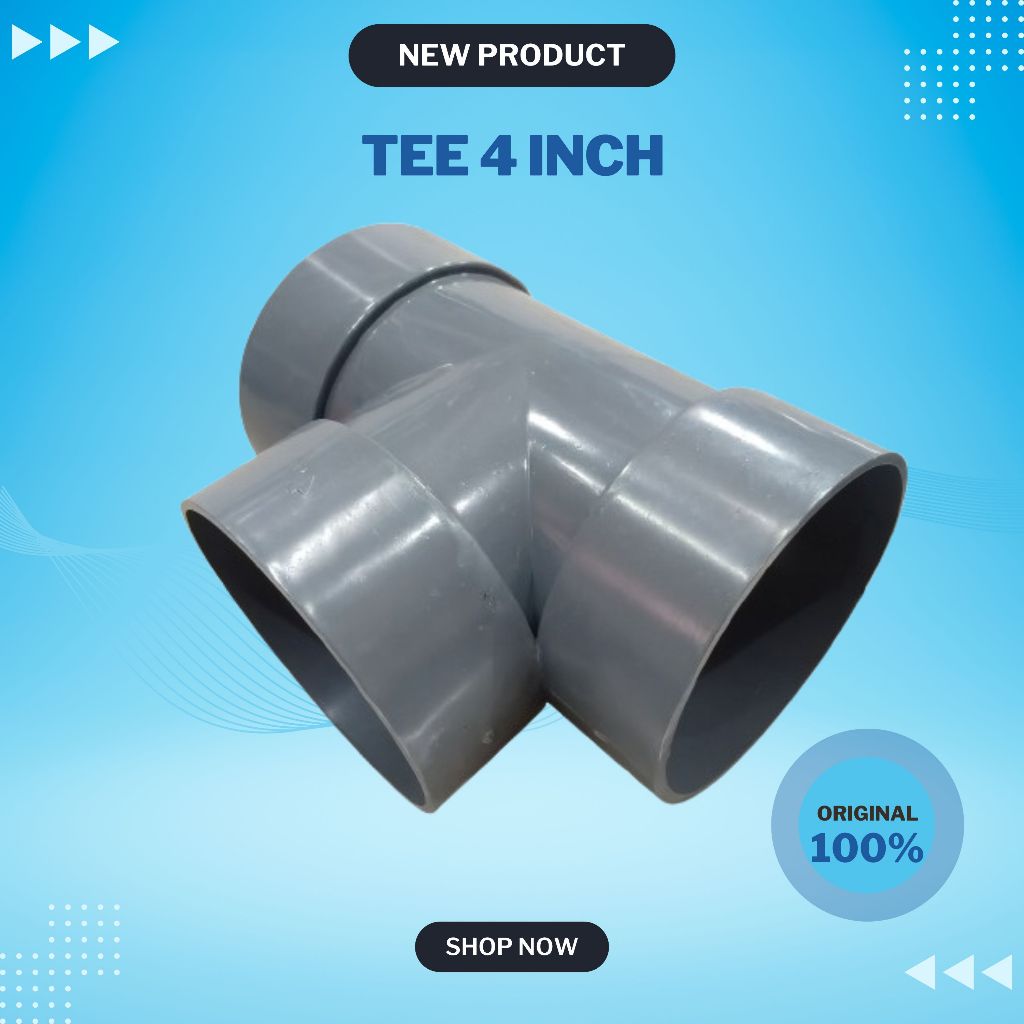Tee Te T Sambungan Pipa Tee 4 Inch Sambungan Pipa PVC 4" Tebal Bagus