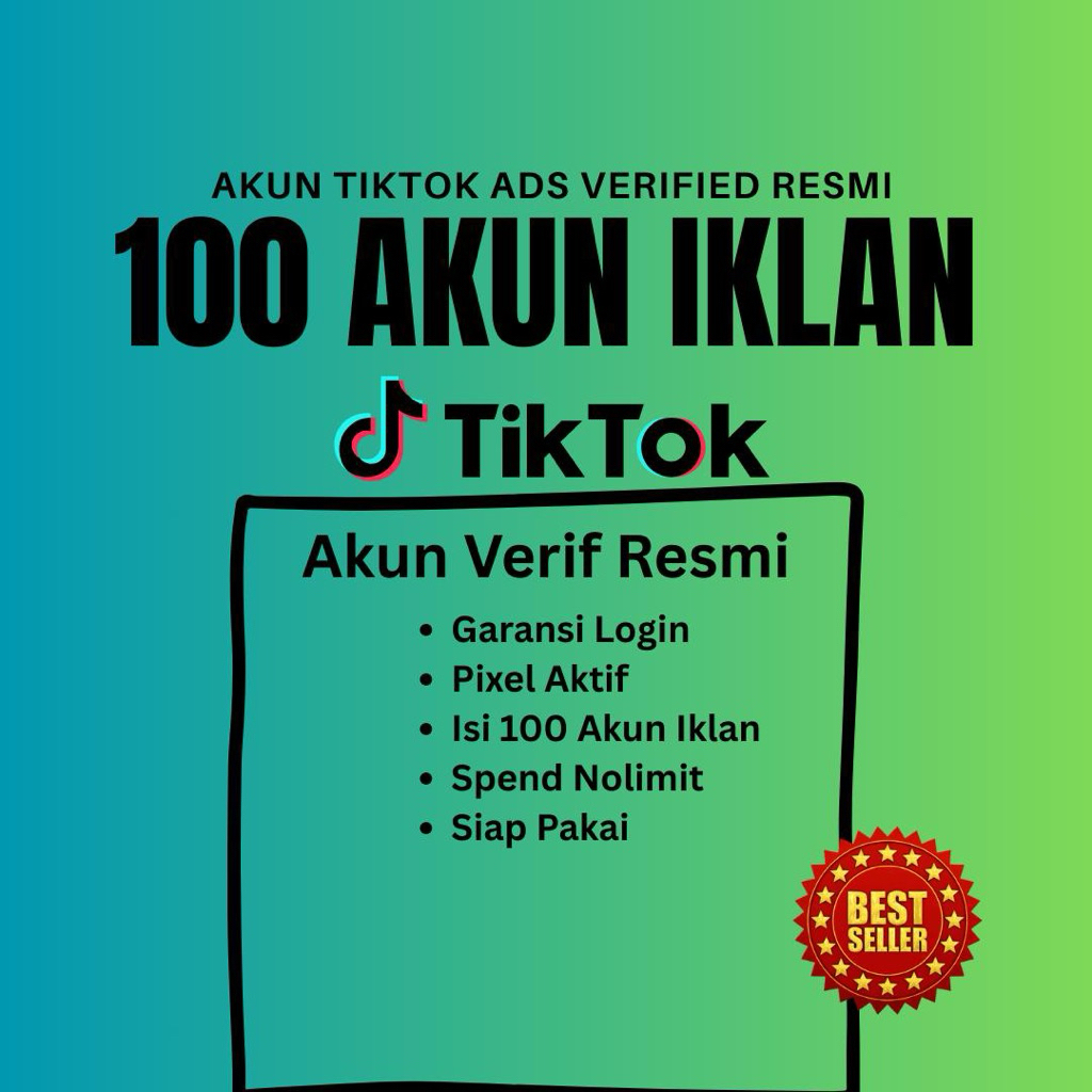 Bc100 - Akun TikTok Ads Verified Resmi