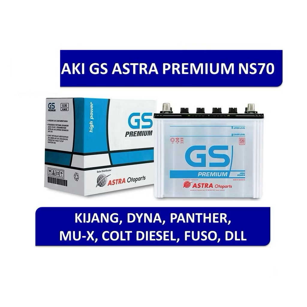 AKI GS Astra NS70 | Aki Mobil Panther, Kijang, Colt Diesel, Fuso & Ford Everest