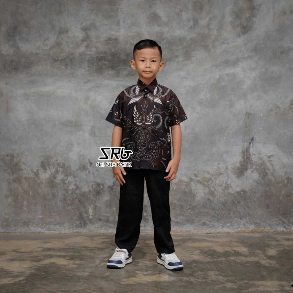 Batik Anak Laki-laki 1-12 tahun Batik Anak Lengan Pendek