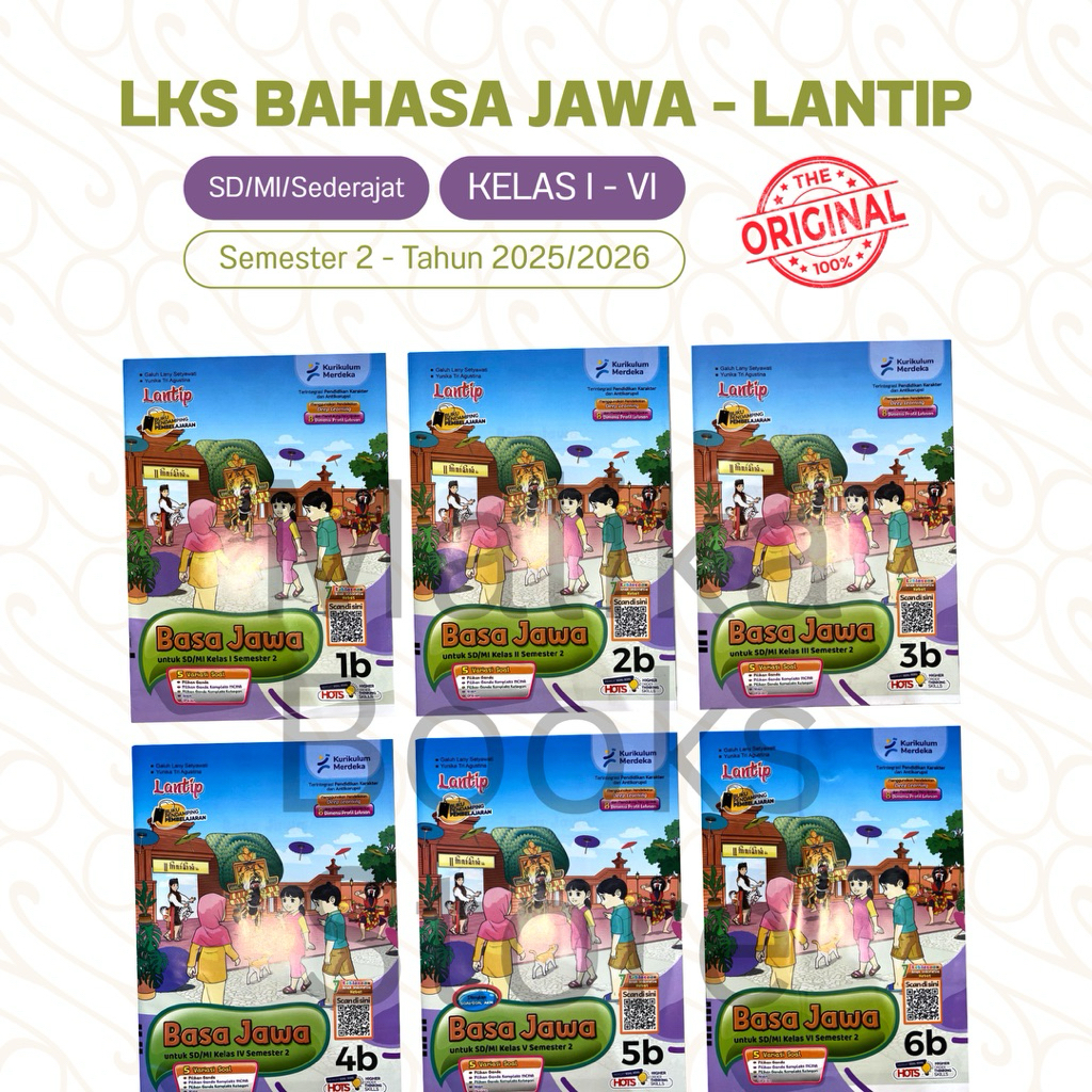 LKS Bahasa Jawa Lantip SD/MI Kelas 1–6 Semester 2 Tahun 2025/2026 | Buku LKS Basa Jawa Kurikulum Mer